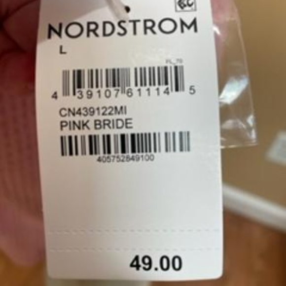 NWT-Pink Waffle Knit Henley Size Large - Picture 3 of 3